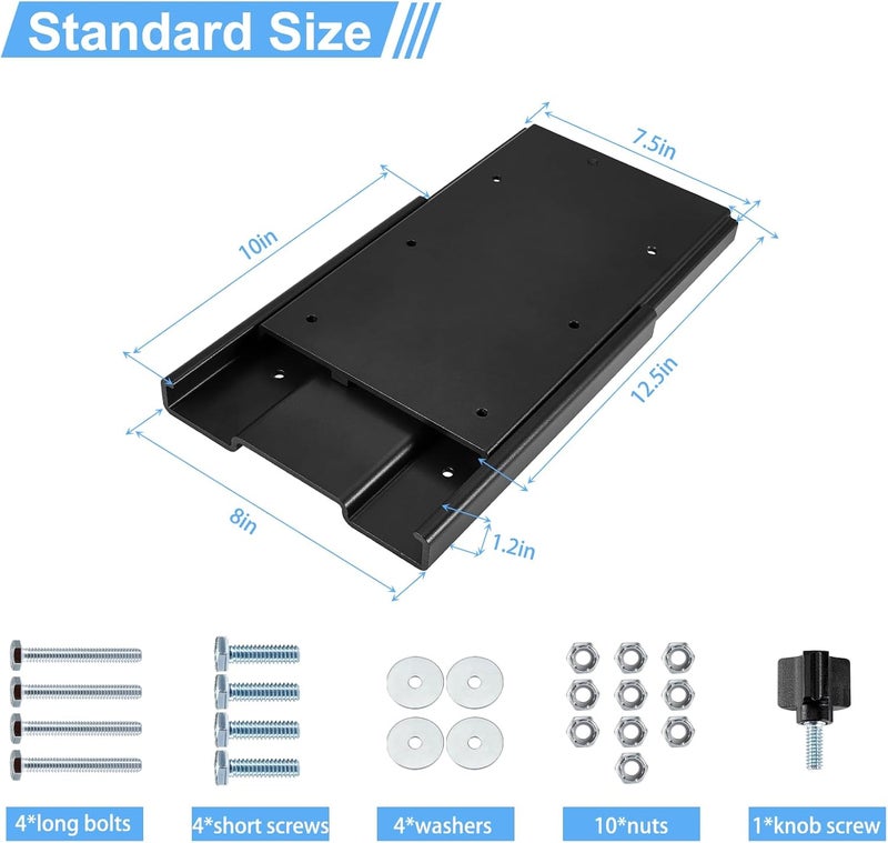 Pilida 1854035 MKA-16-03 Trolling Motor Quick Release Bracket Trolling Motor Mount for Ulterra Terrova PowerDrive,PowerDrive V2,PowerDrive Pontoon and Deckhand 40 Black Aluminum 1854036 - Image 5
